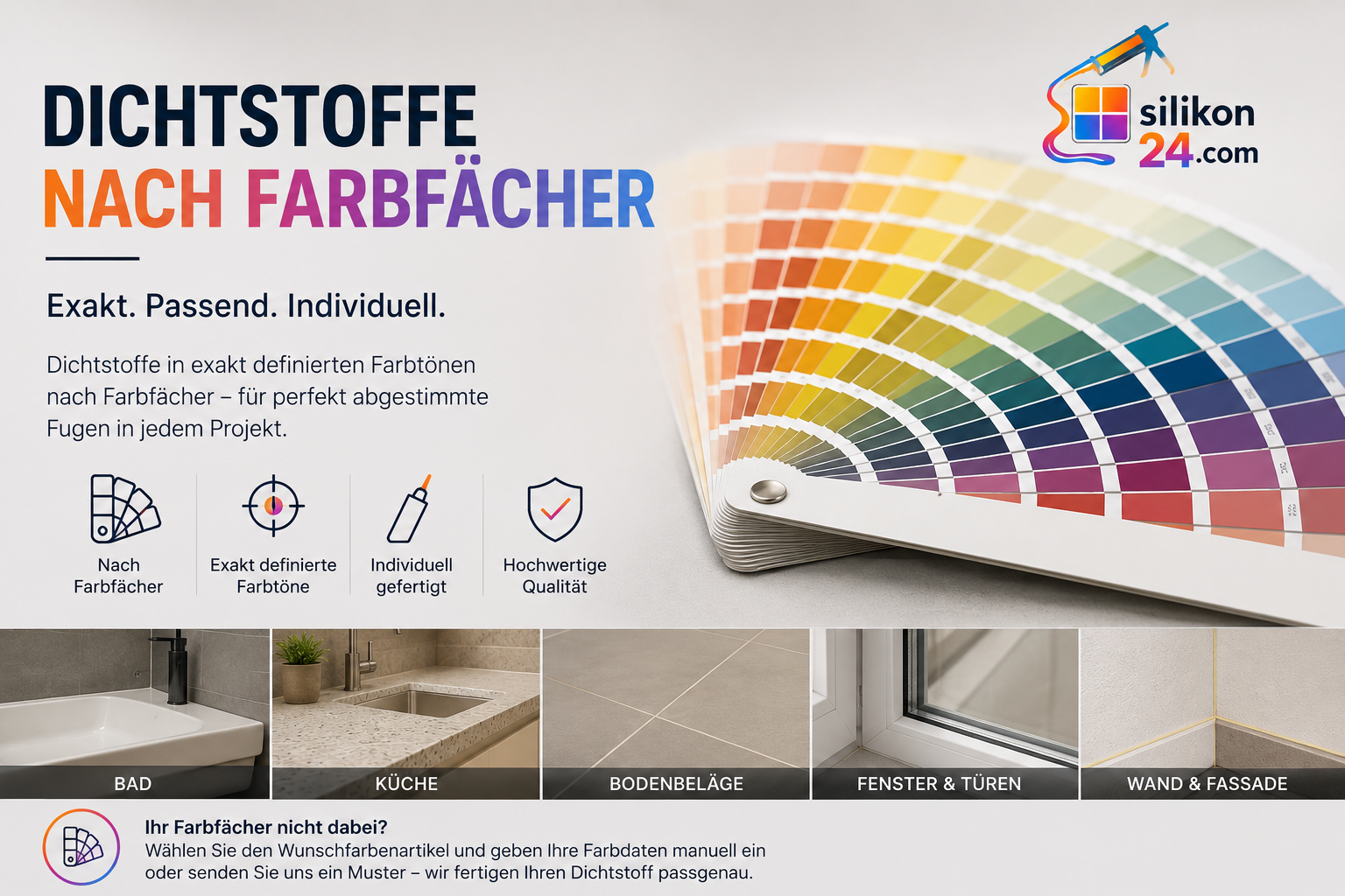 Dichtstoffe nach Farbfächer