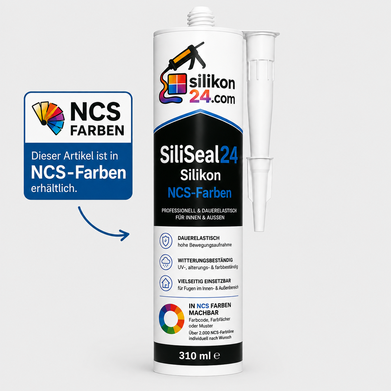 Silikon nach NCS Farbe – Siliseal24 310 ml