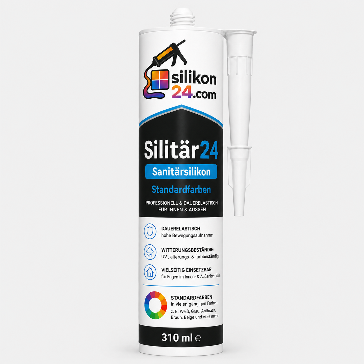 Silitär24 Sanitärsilikon – Standardfarben – 310 ml
