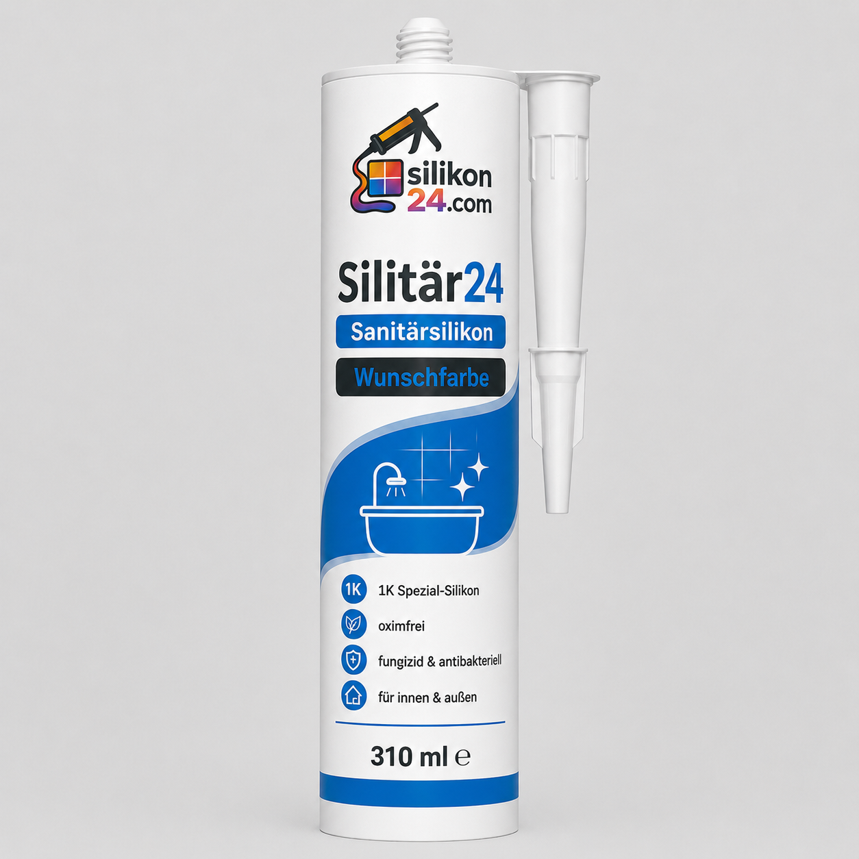 Sanitärsilikon Wunschfarbe nach RAL, NCS, RAL Design, Farbfächer & Muster – Silitär24 310 ml
